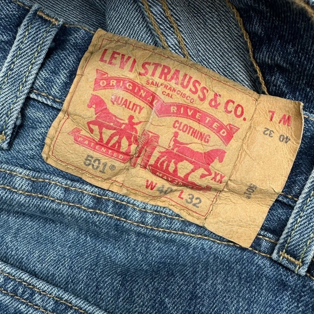 Levi's 501 Jeans Blue Original Fit Stretch / Mens 40x32